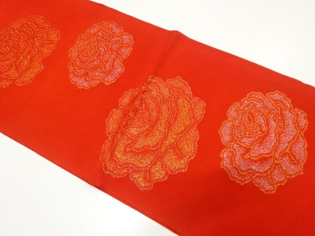 JAPANESE KIMONO / OBIAGE / UNUSED / SILK / TANBA CHIRIMEN